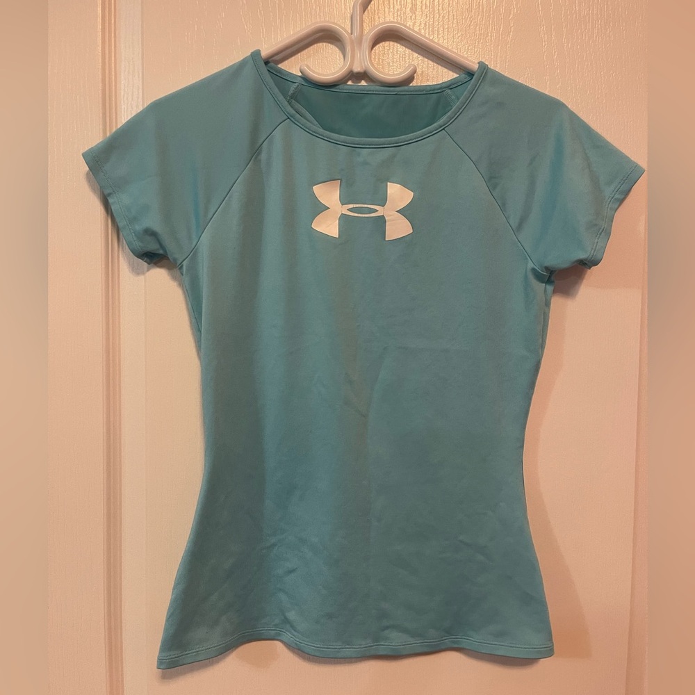 Under Armour Women's Short Sleeve Heat Gear Racerback Workout Gym Tee Shirt Top